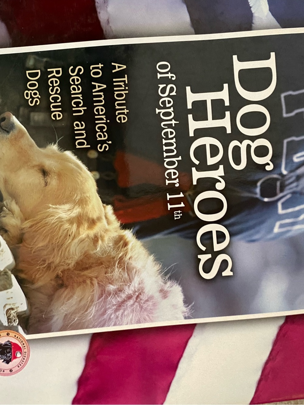 Dog Heroes Tribute Book - Golden Retriever Cover on book cover